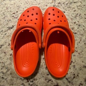 Orange Crocs
